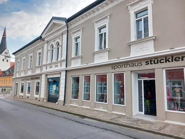 Sporthaus Stückler Ladengeschäft in der Bahnhofstraße Köflach